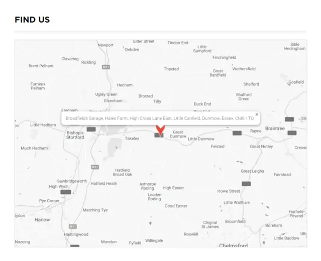 Broadfields Map